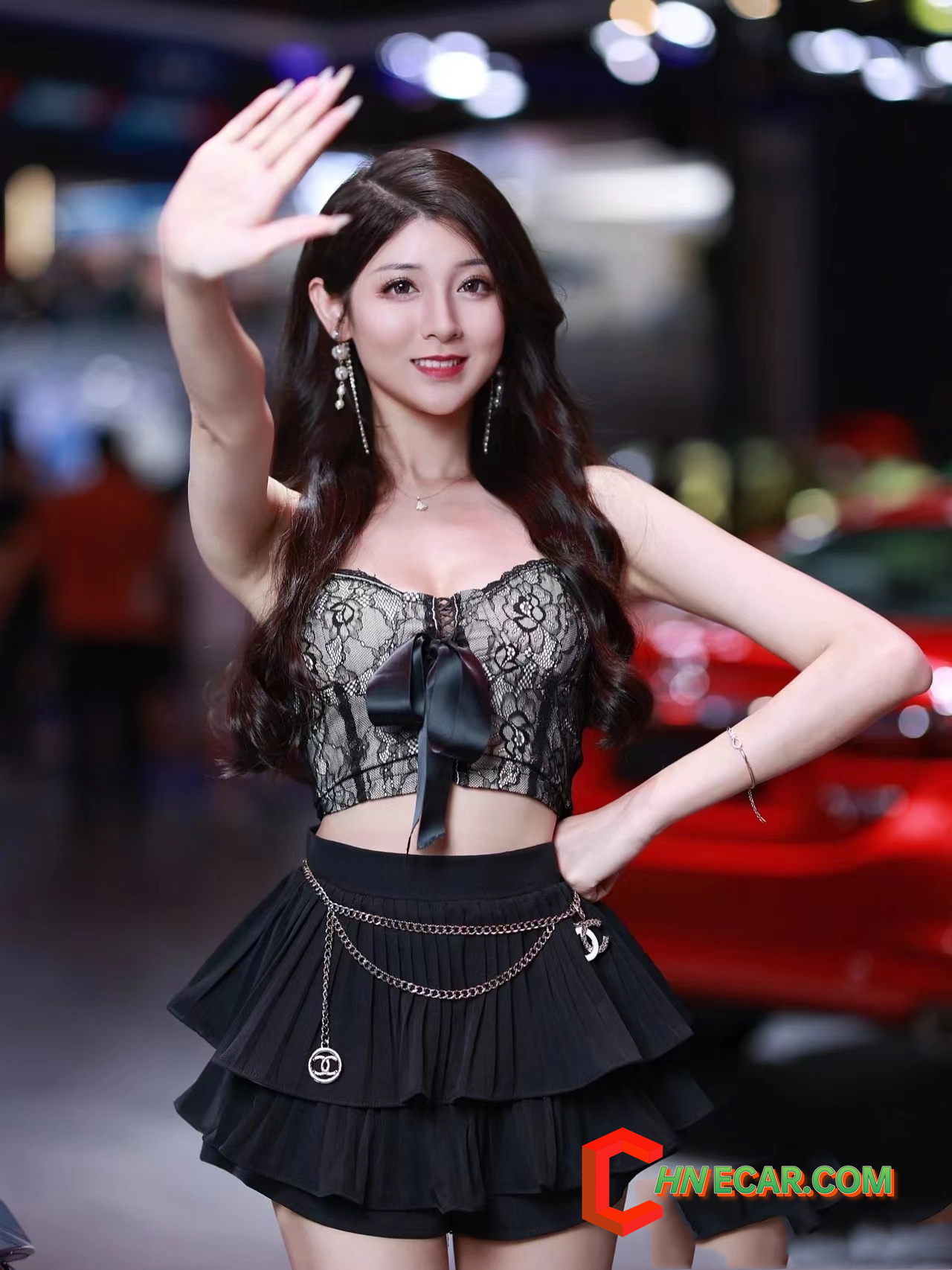 Beautiful Car show model from chongqing auto show