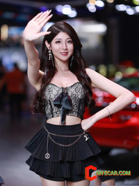 Beautiful Car show model from chongqing auto show