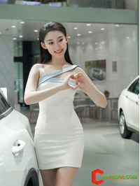Elegant Car show model from shenzhen 26th auto show